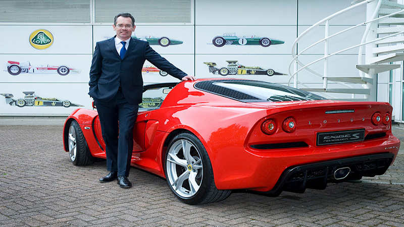 Lotus CEO busted doing 30 over the limit uses 'Test Driver' defense
